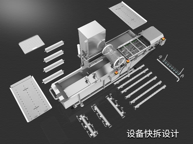 高質(zhì)毛輥物料清洗機(jī)，氣泡清洗，清洗800kg/小時(shí)