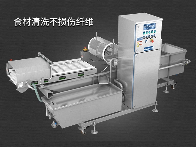 多功能洗菜清洗機(jī)，氣泡清洗，清洗800kg/小時(shí)